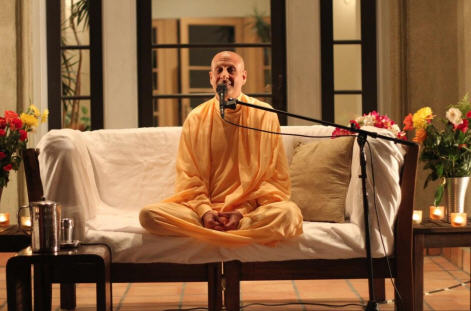 Radhanath Swami at Sushant and Namarata Patnaik's Home, Saratoga, CA
