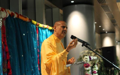 Radhanath Swami at HSBC Head Quarter