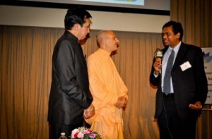 Rajeev Srivastava, Founder, Artha Forum seen here interviewing Radhanath Swami