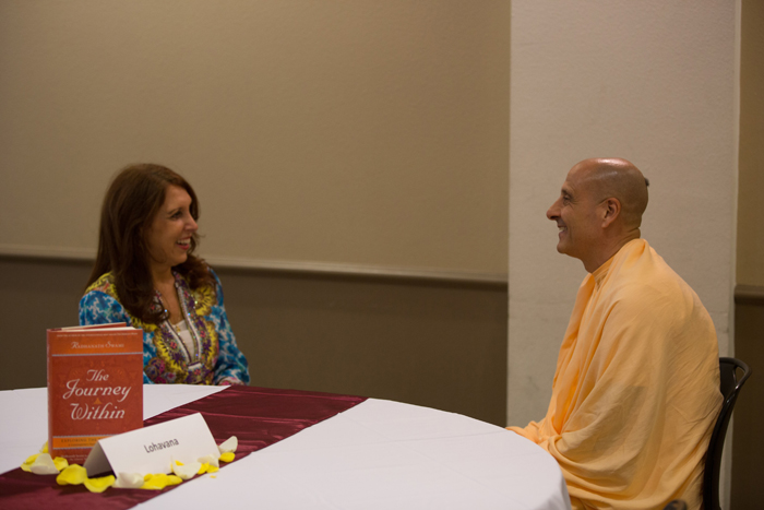 Radhanath Swami and Marci Shimoff speak about finding everlasting happiness